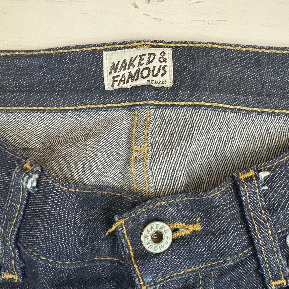NakedFamous Jeans Skinny Guy Selvedge Mens 31x34 Left Hand Twill - Picture 10 of 16